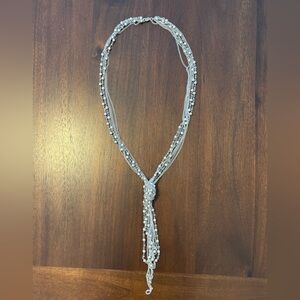 *2 for $10* Elegant Multi Strand Silver Beaded Necklace